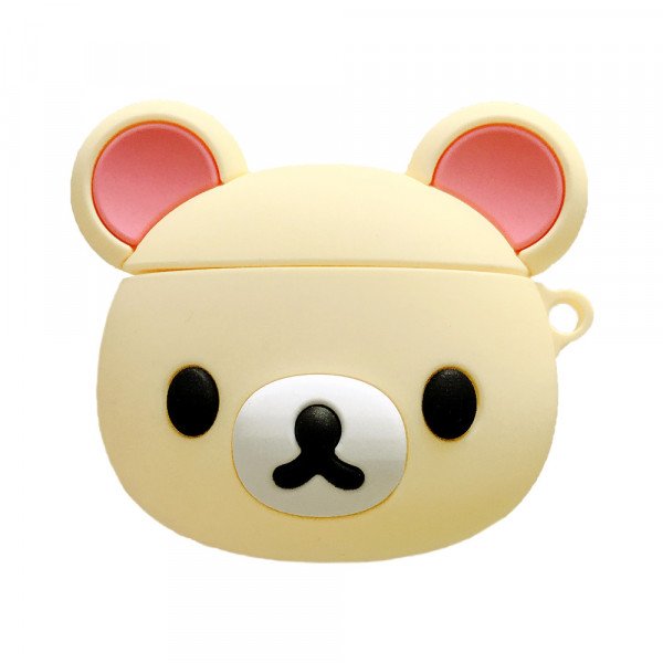 Wholesale Cute Design Cartoon Silicone Cover Skin for Airpod (1 / 2) Charging Case (Beige Bear)